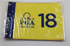 Ten (10) 2025 PGA Championship at Quail Hollow Official Unopened Screen Flags - Scheffler Winner