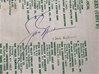 Big 3 Jack, Arnie, Player & Others Signed 1968 US Open at Oak Hill Pairing Sheet w/ Ticket JSA ALOA