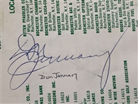 Big 3 Jack, Arnie, Player & Others Signed 1968 US Open at Oak Hill Pairing Sheet w/ Ticket JSA ALOA