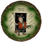 c.1901 Haynes W.W. Denslow Ceramic Golfing Nursery Rhyme Plate - 13"!