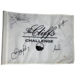 Russell, Sorenstam, OHurley & Marsalis Signed The Cliffs Challenge Flag JSA ALOA
