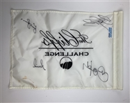 Russell, Sorenstam, O'Hurley & Marsalis Signed The Cliffs Challenge Flag JSA ALOA