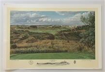 A Collection of Five (5) Open Championship Linda Hartough Signed Ltd Ed Golf Course Prints
