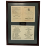 1931 US Amateur at Beverly CC Pairing Pamphlet Program - Framed