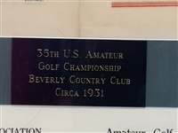 1931 US Amateur at Beverly CC Pairing Pamphlet Program - Framed
