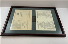 1931 US Amateur at Beverly CC Pairing Pamphlet Program - Framed