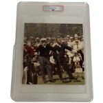 Arnold Palmer Signed 1966 Masters Famous Smoking Type II Photo w/ Hogan PSA