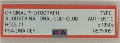 Byron Nelson Signed Augusta National Golf Club Hole No. 1 Type I Original Photograph