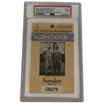 2001 Masters Tournament Sunday Full Grounds Pass PSA GOOD 2 Tiger Woods Tiger Slam Victory