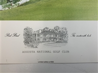 Bill Waugh and Robert Trent Jones, Augusta National 16th Hole Red Bud Signed Limited Edition 18/850 Print