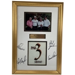 Palmer, Mickelson, Couples & Trevino Signed 2002 Par 3 Shootout Commemorative Display JSA ALOA