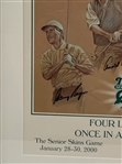 Big Three & Watson Signed 2000 Senior Skins Game Four Legends Commemorative Framed Print JSA ALOA