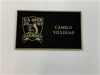 Three U.S. Open Professional Golfer Locker Nameplates