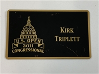 Three U.S. Open Professional Golfer Locker Nameplates