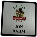 Jon Rahm 2016 U.S. Open Oakmont Country Club Locker Nameplate - Low Amateur