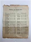 A Pair of 1951 Masters Tournament Pairing Sheets Friday and Sunday Final Round
