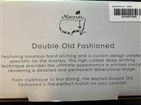 A Pair of Masters Tournament Green Crystal Double Old Fashioned Glasses