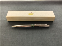 Masters Tournament Commemorative Silver Tone Ballpoint Pen with Original Box