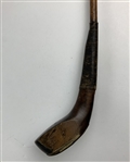 Late 19th Century Scared Head Hickory Shaft Brassie Golf Club