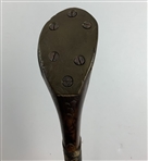 Late 19th Century Scared Head Hickory Shaft Brassie Golf Club