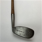 Antique Spalding Kro-Flite Dedstop Waterfall Deep Groove Hickory Shaft Pitching Wedge