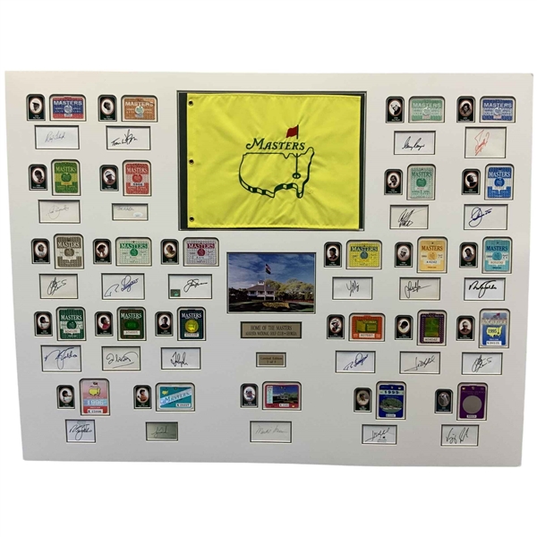 Masters Champions 1976-2000 Display w/ Signatures & Series Badges Ltd Ed #2/5 JSA ALOA