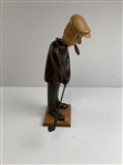 Vintage Hand-Carved Wood Golfer Figurine Attributed to Romer