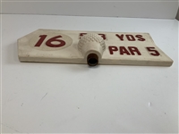 Fore-Par Manufacturing Co. Vintage Composite Golf Course Hole 16 Tee Sign