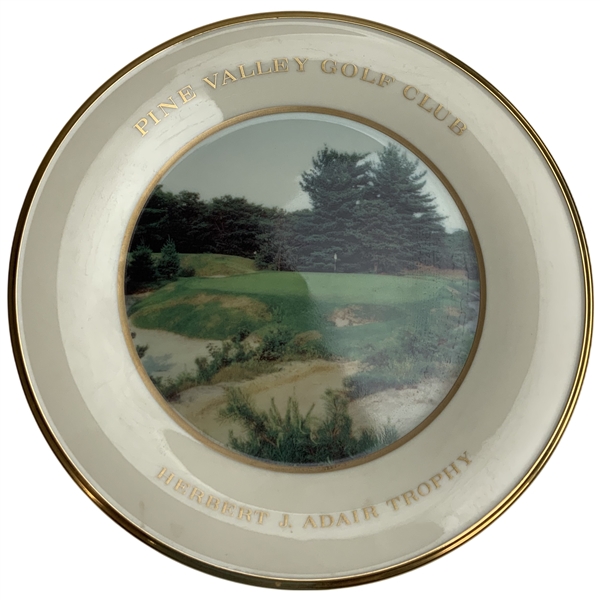 Lenox Pine Valley Golf Club Herbert J. Adair Trophy Porcelain Plate, 1991