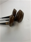 A Trio of RAM Tom Watson Custom Handcrafted by Mario Persimmon Wood Golf Clubs
