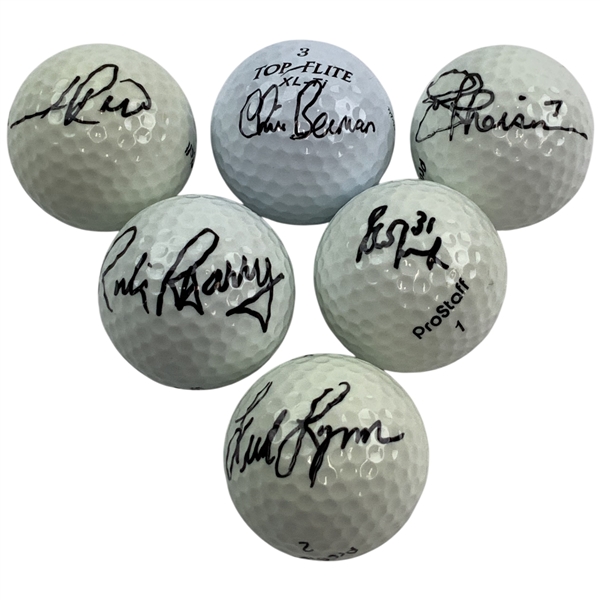 Rice, Beman, Theisman, Berry, Fuhr & Lynn Signed Golf Balls JSA ALOA