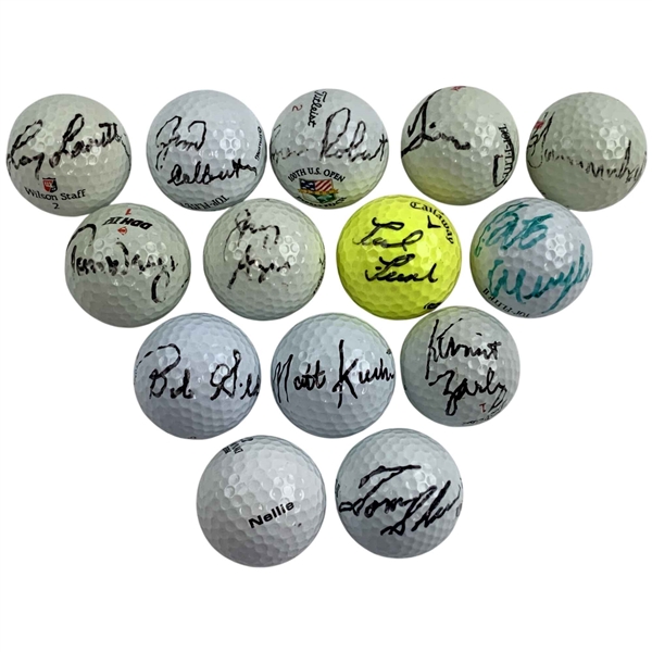 Kuchar, Dent, Funk & 10 Others Signed Golf Balls JSA ALOA