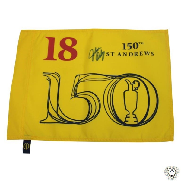John Daly Signed 2022 OPEN Championship at St Andrews Yellow Flag JSA ALOA