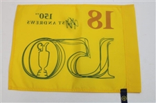 John Daly Signed 2022 OPEN Championship at St Andrews Yellow Flag JSA ALOA