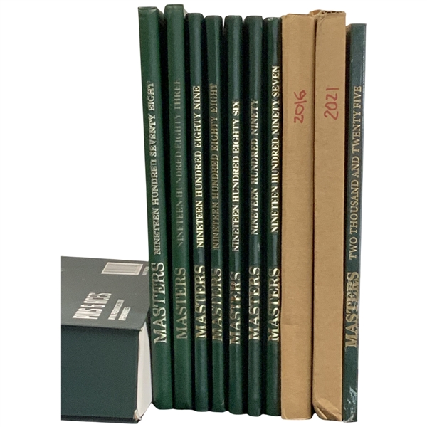 Ten Official Masters Tournament Annuals 1978-2025 W/Nicklaus and Woods (1997)