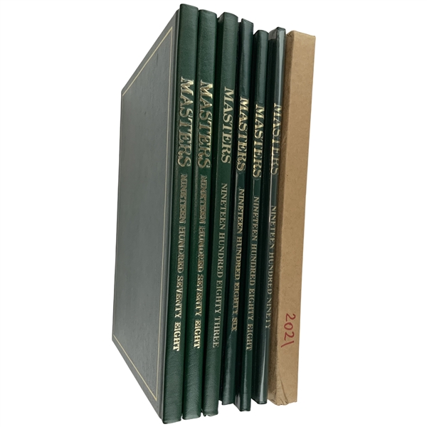 Seven Masters Tournament Annual Books w/1986 (Nicklaus)