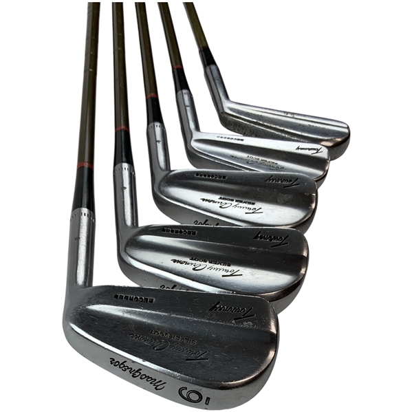 A Set of Five MacGregor Tommy Armour Silver Scot Tourney Golf Irons