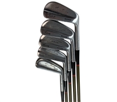 A Set of Five MacGregor Tommy Armour Silver Scot Tourney Golf Irons