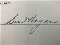 Ben Hogan Signed 1982 Sohio Petroleum Legal Document and 1950 U.S. Open at Merion 16x20 Photograph JSA ALOA