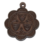 Vintage Walton Heath Golf Club Medal w/ Scalloped Edges
