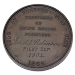 1904 Isle Of Purbeck GC Pilot Cup Medal Presented by President Ralph Bankes to Winner Gerald Robinson 
