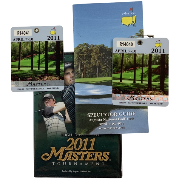A Collection of 2011 Masters Tournament Memorabilia