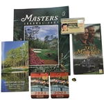 A Collection of 2003 Masters Tournament Memorabilia Including Two Badges Journal and Media