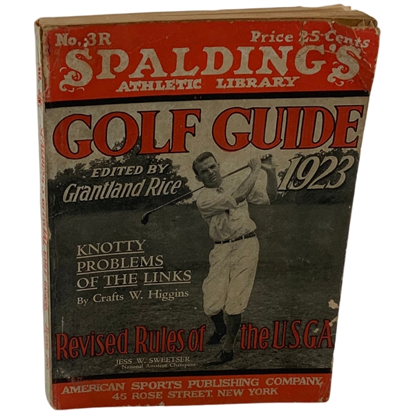 1923 Spalding Official Golf Guide Edited by Grantland Rice