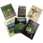 Collection of Six Ryder Cup Official Souvenir Programs and Magazines 1957-1989