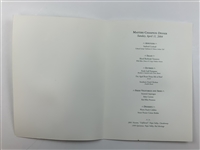 2004 Masters Champion Dinner Menu Augusta National Golf Club - Night of Mickelson Win!