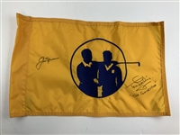 Jack Nicklaus & Tony Jacklin Signed The Concession Flag & Photo JSA ALOA