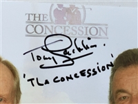 Jack Nicklaus & Tony Jacklin Signed The Concession Flag & Photo JSA ALOA