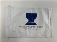 Champ Bruce Devlin signed Colonial Flag w/ '1966' & World Cup of Golf Flag JSA ALOA