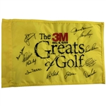 Big 3, Lee & More Signed 3M Oil & Gas Greats of Golf Tournament Pin Flag JSA ALOA